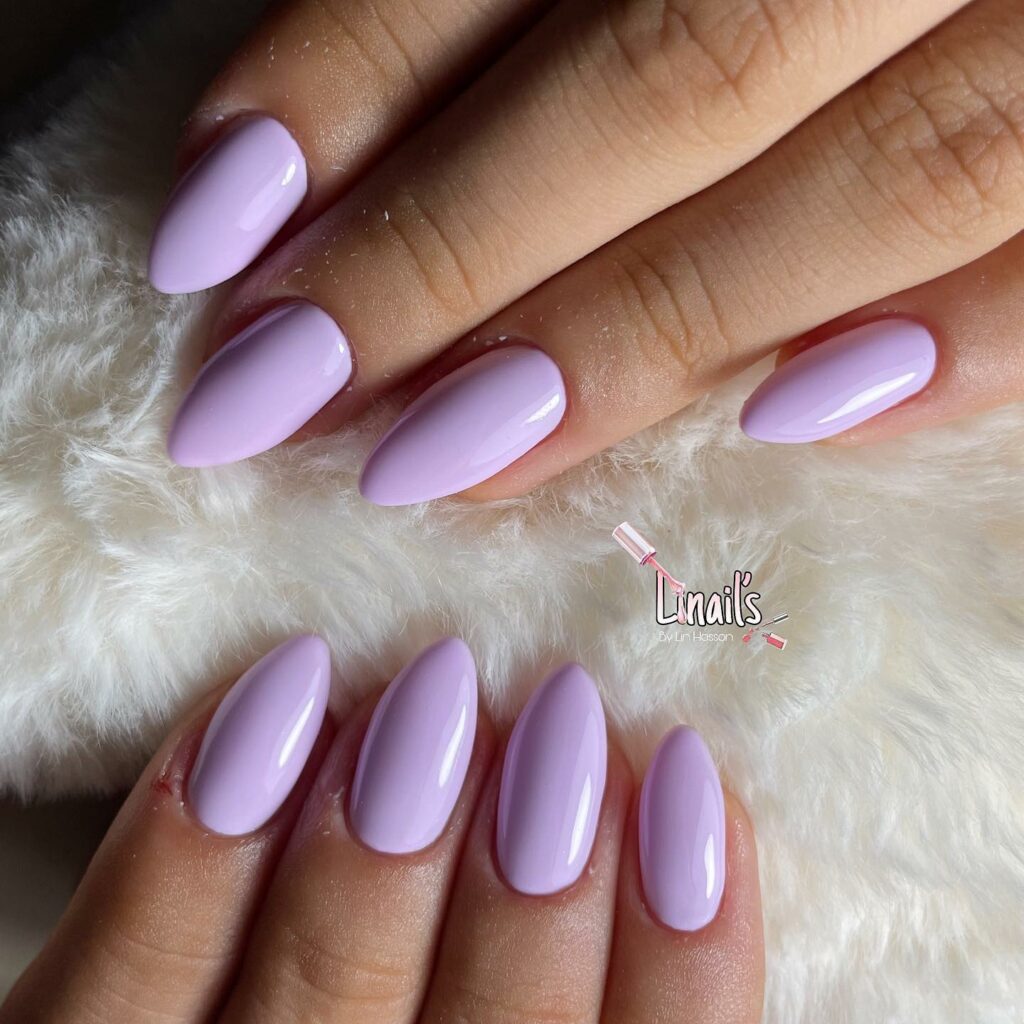 Galaxy Light Purple nails
