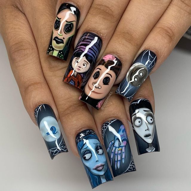 Halloween Cartoon Nails