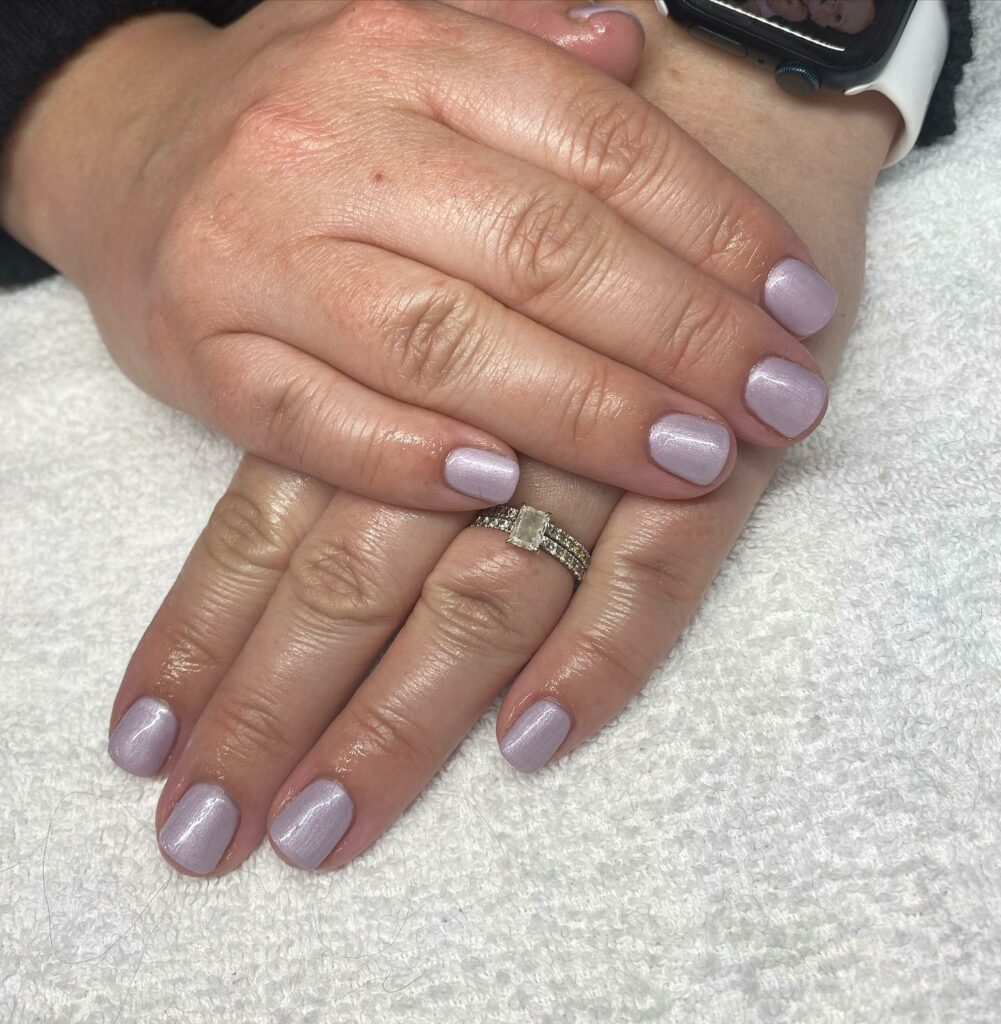 Lace Light Purple nails