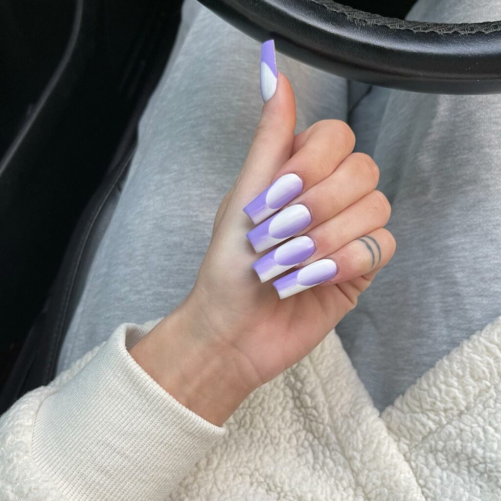 Matte Light Purple nails
