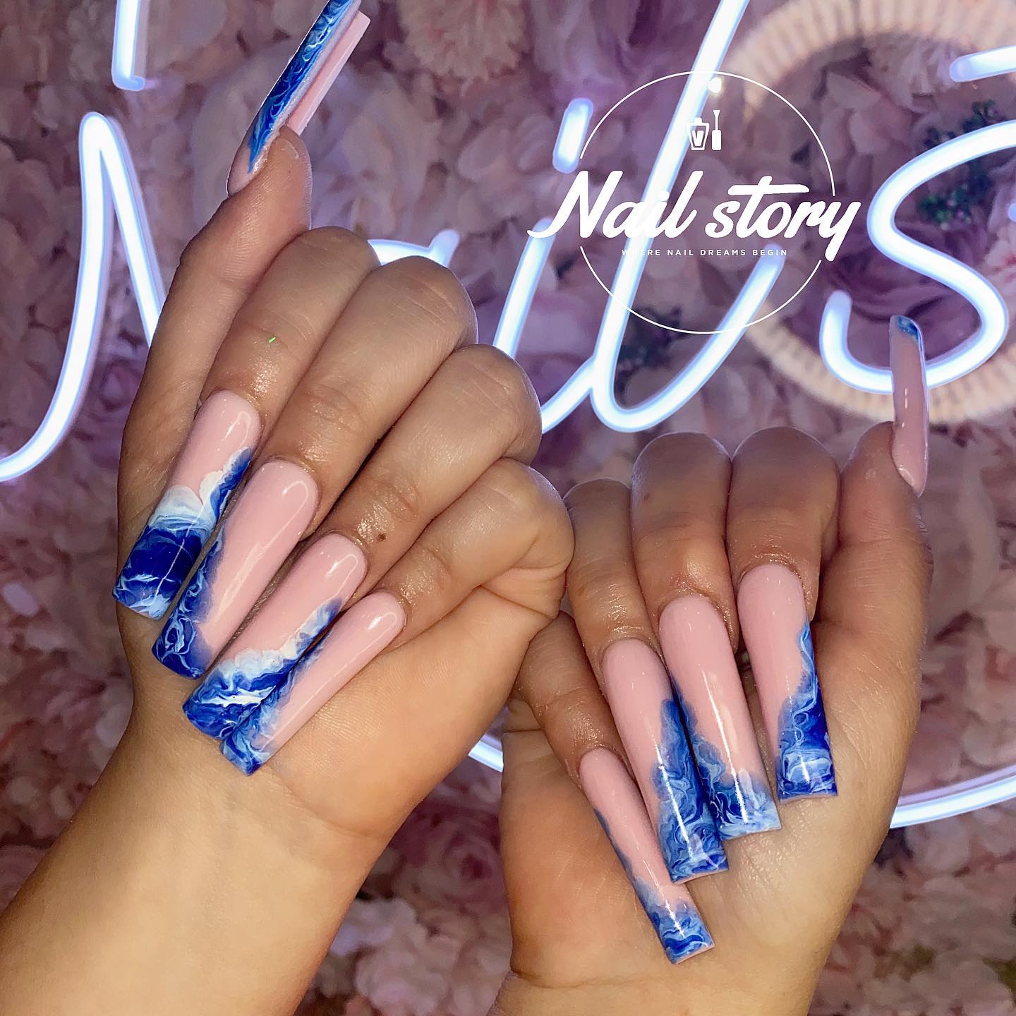 29 Latest Long Square Acrylic Nail Designs To Try In 2024!