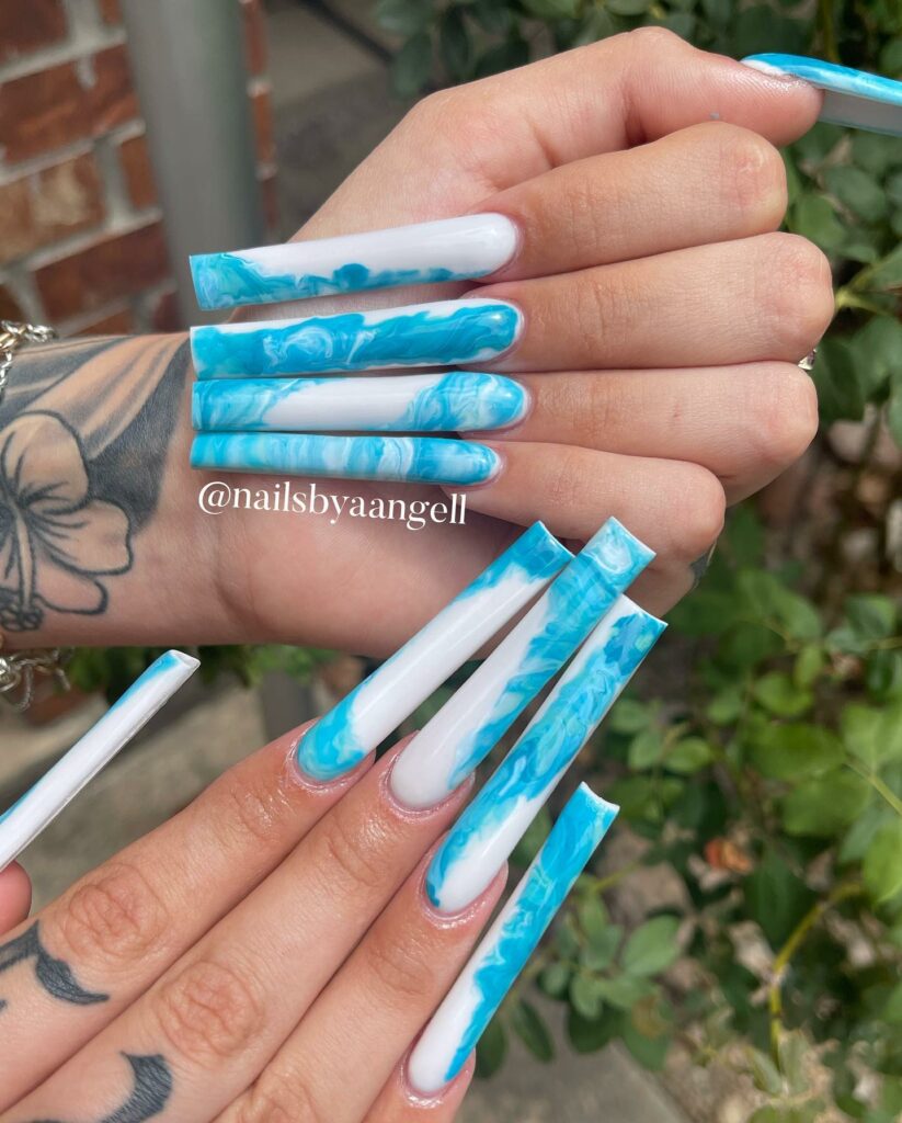 Oceanic Teal Nails