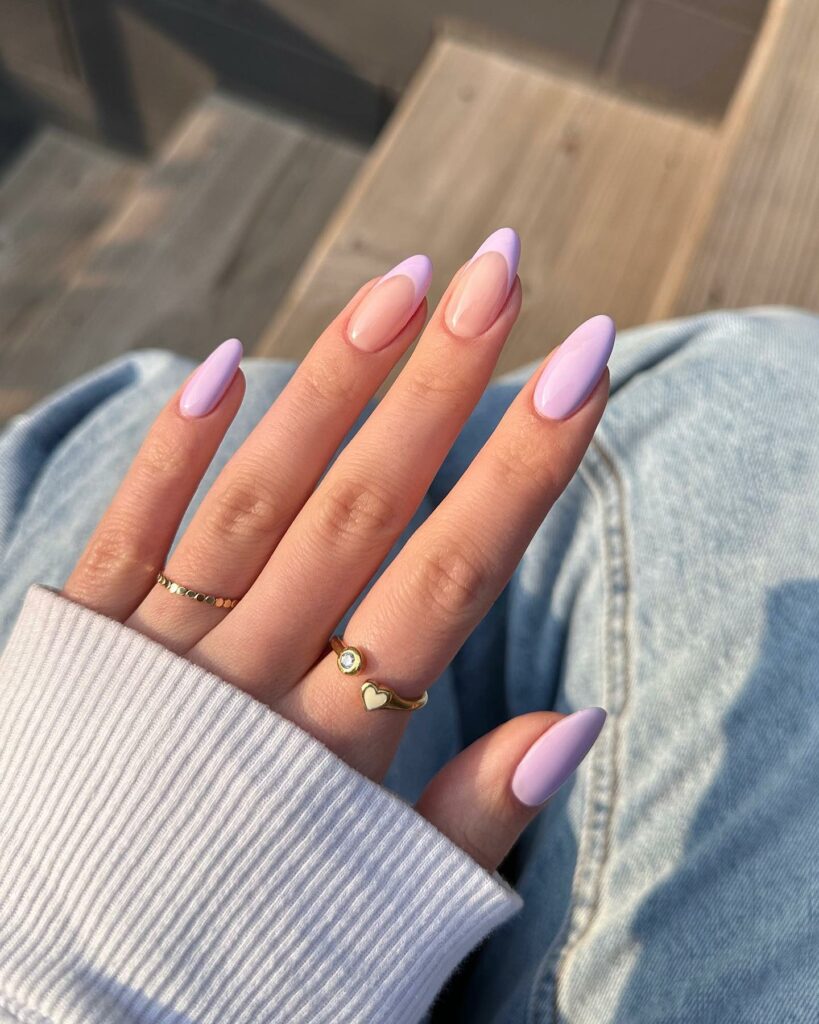Purple pastel nails
