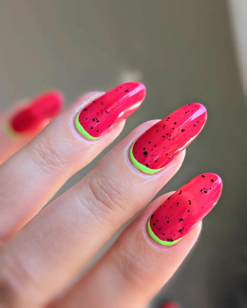 Reverse French Watermelon Nails Innovation
