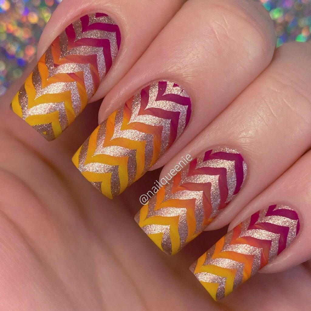 Rose Gold Chevron