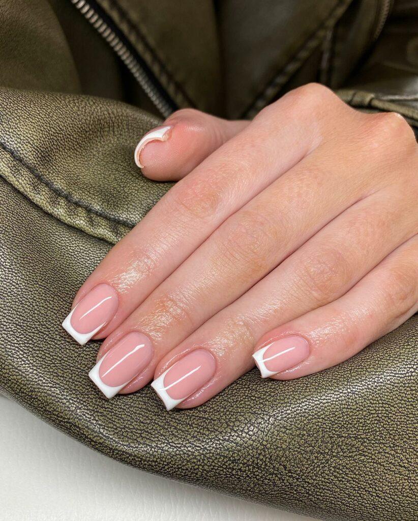 Rossy Nude Square French Nails