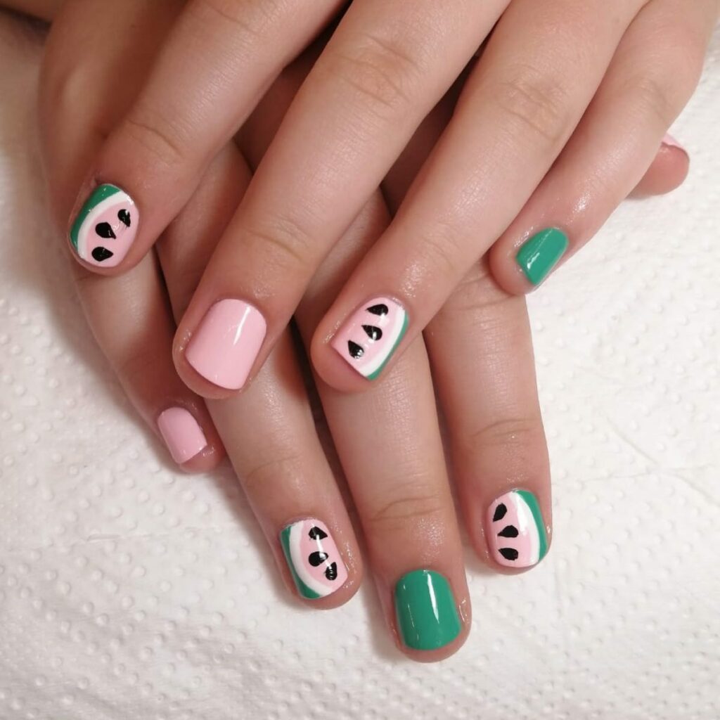 Short Watermelon Nails Charm
