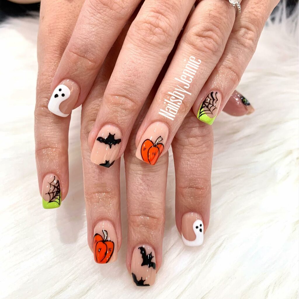 Square Ghost Nails