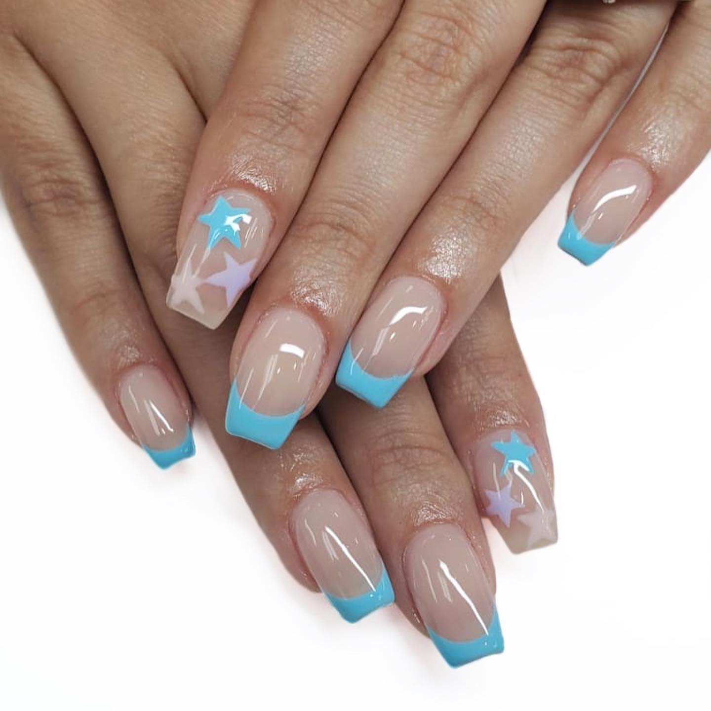 30 Blue French Tip Nail Ideas To Try In 2024!