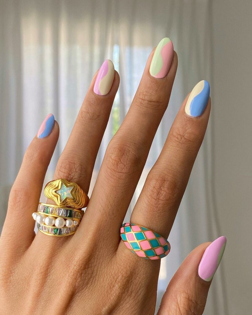 Summer pastel nails