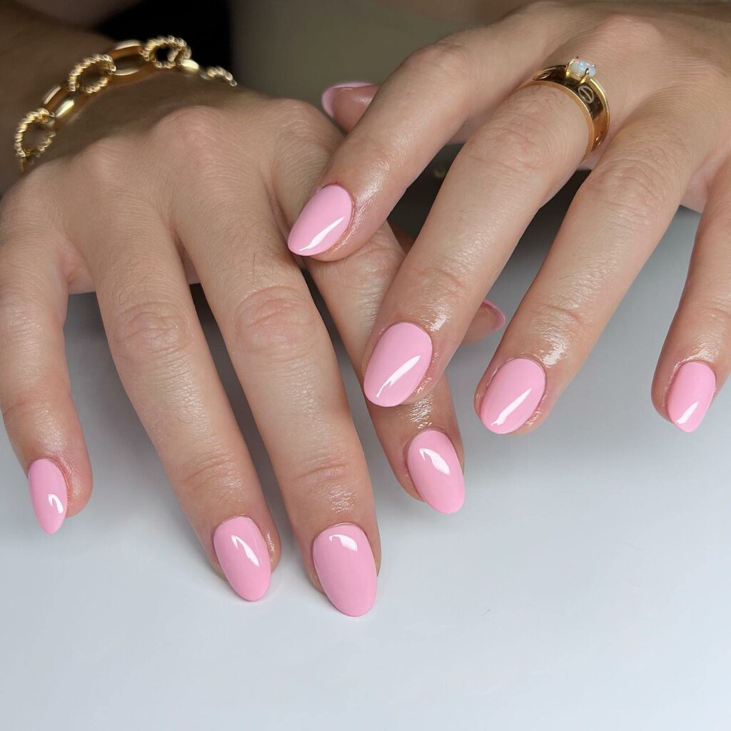Sweet and Serene nude pink nails