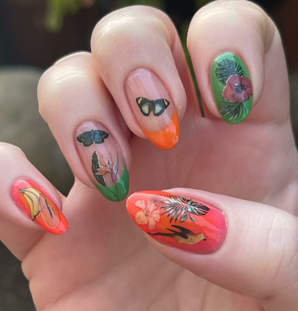 Tropical Vibes nails
