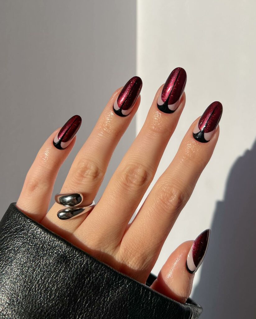 Vampy Black and Red nails