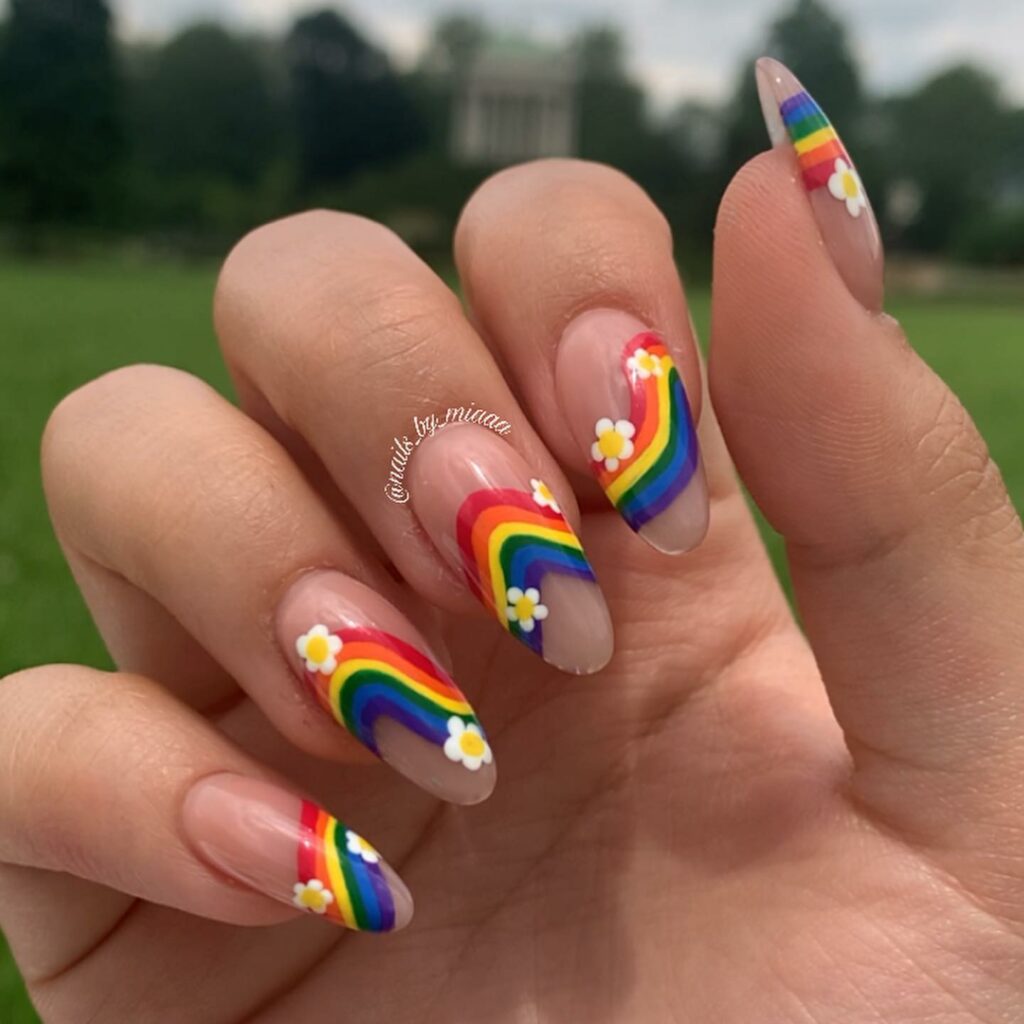 Velvet Matte pride nails