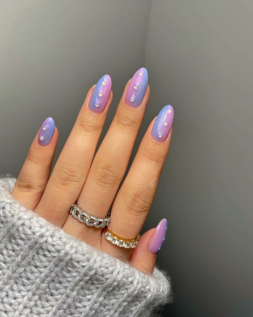 Watercolor Light Purple nails