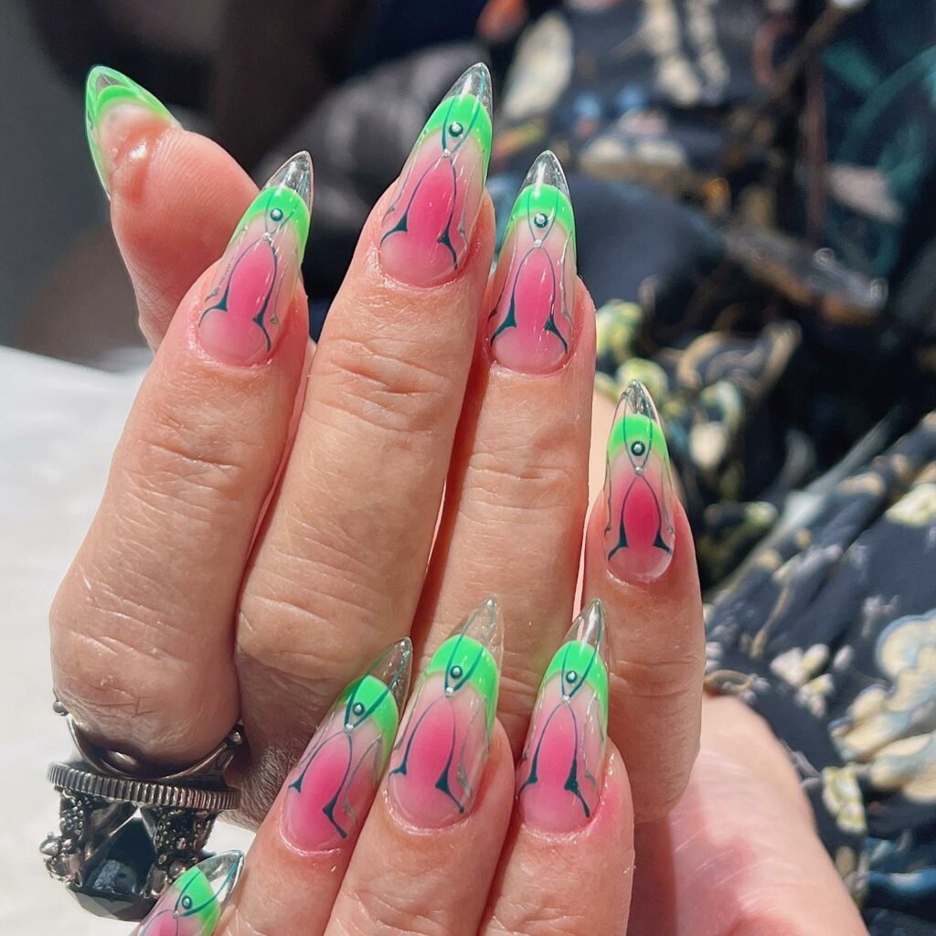 Watermelon Clear Nails Fusion
