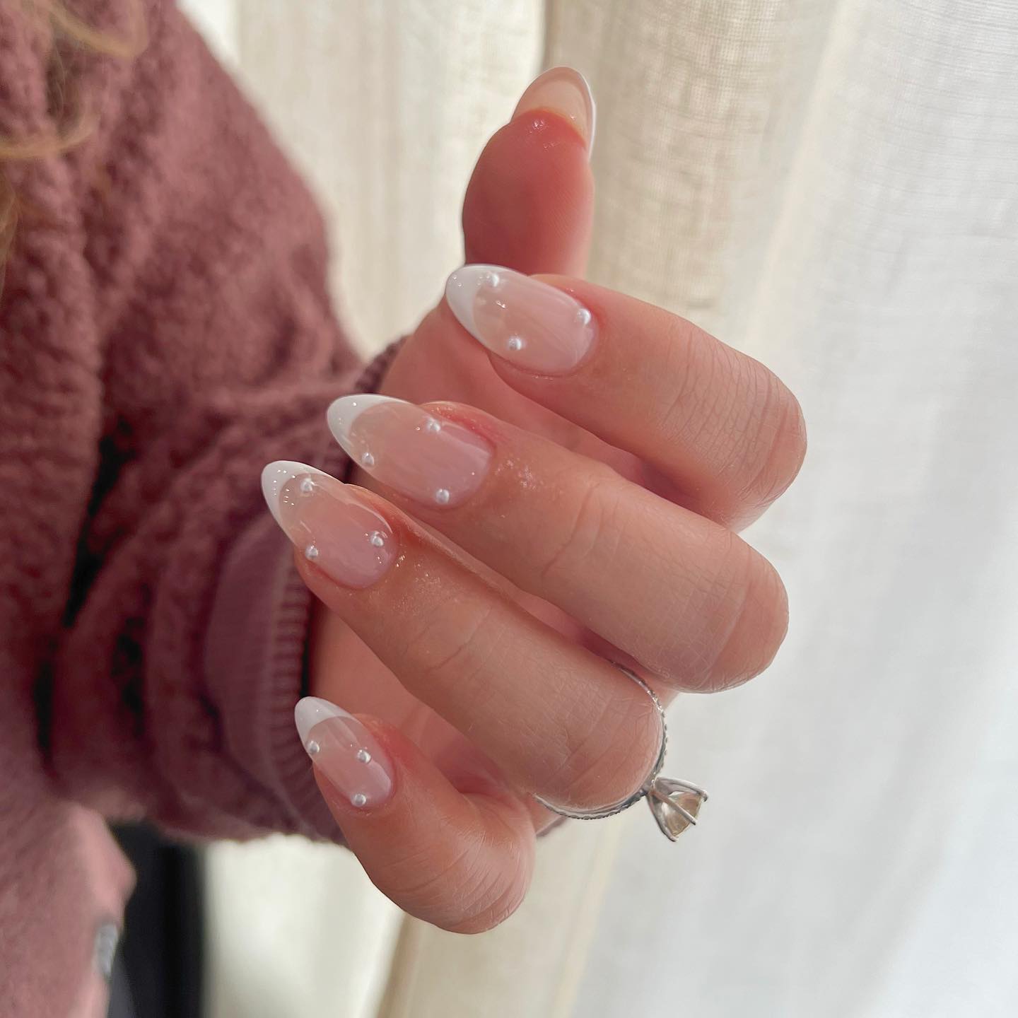 White Almond Nails