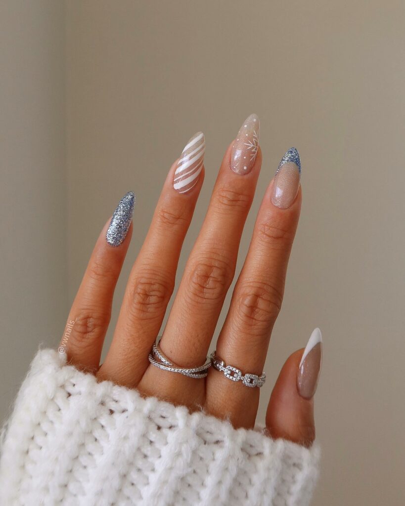 Glitter Nails for Winter Vibes