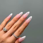 almound fench tip nails