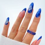 blue vacation nail design