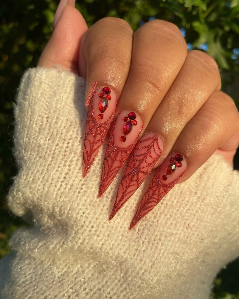 glam web nails