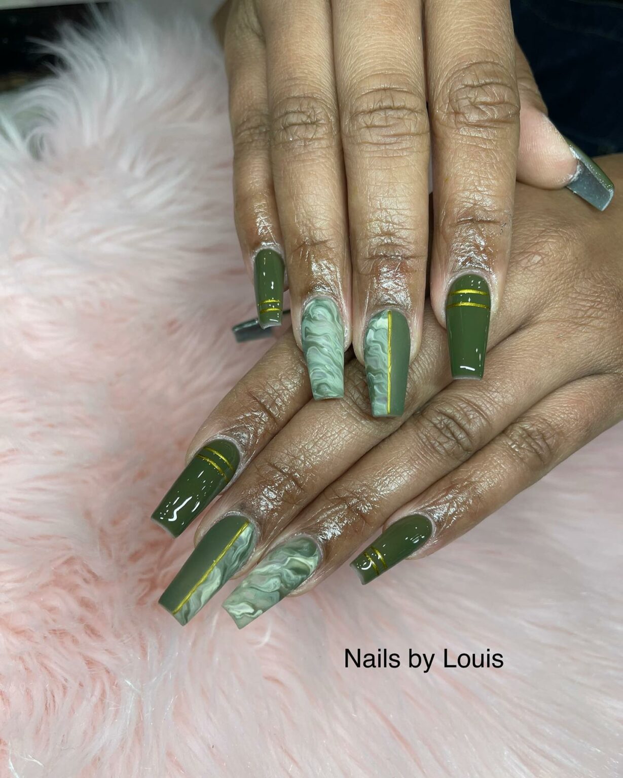 Explore 44 Olive Green Nail Designs In 2024 