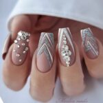 rhinestone nail design