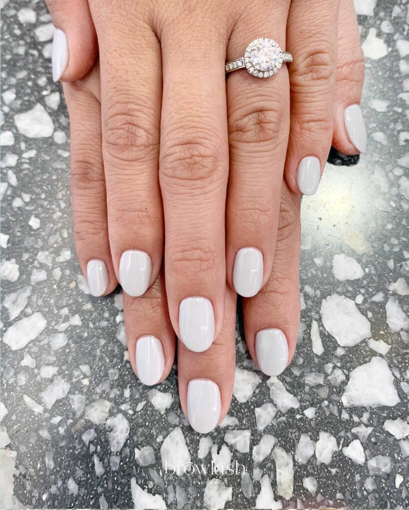 short white nails