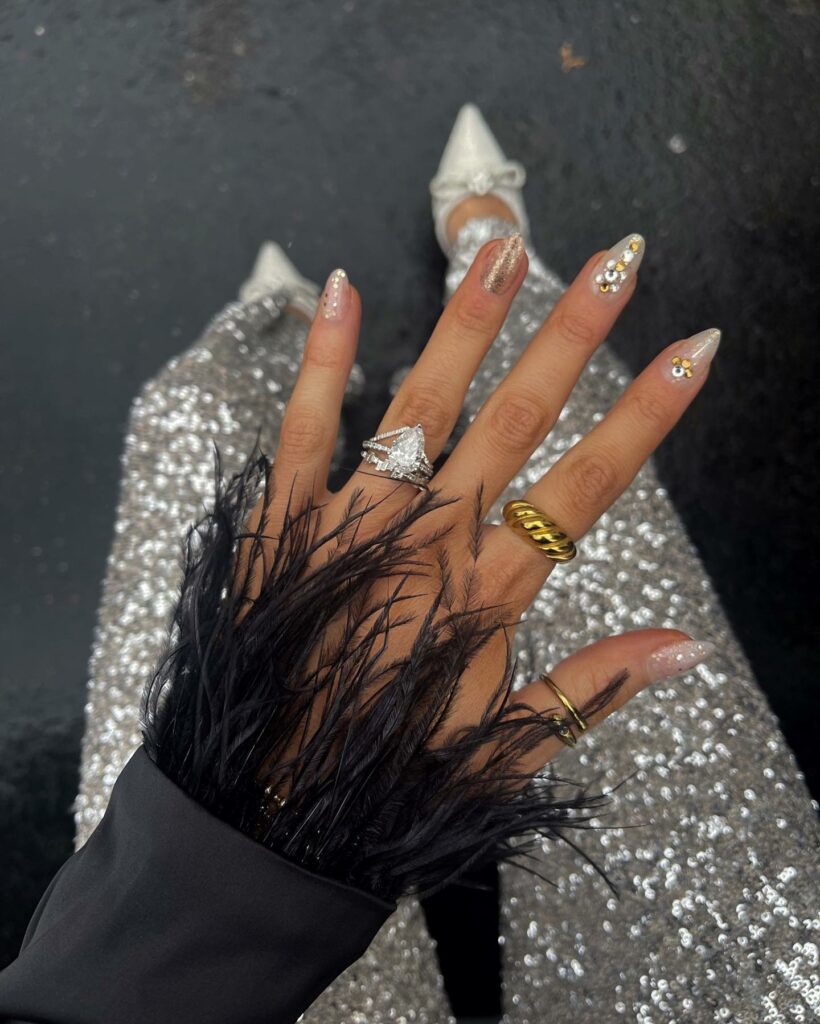 sparkle winter Nails