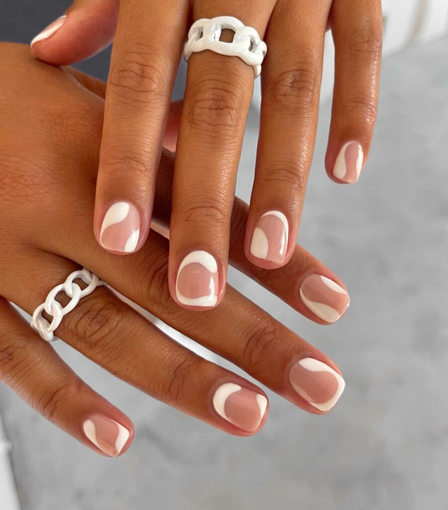 white short nails