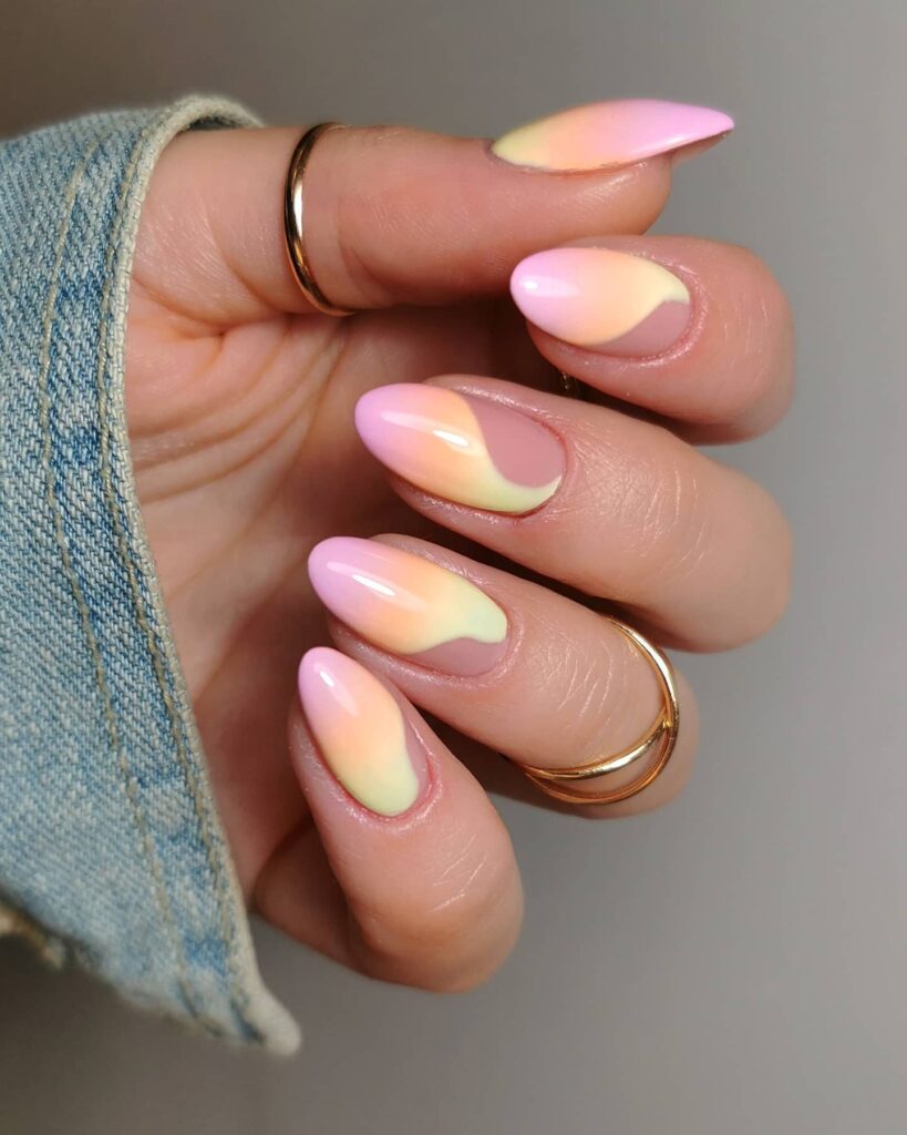 Cotton Candy Abstract Nails