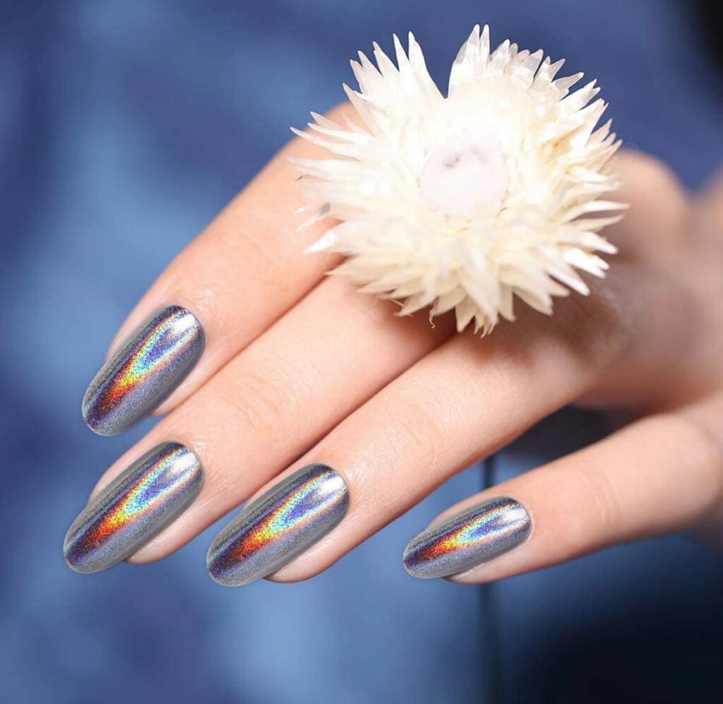 Rainbow On Holographic Nail