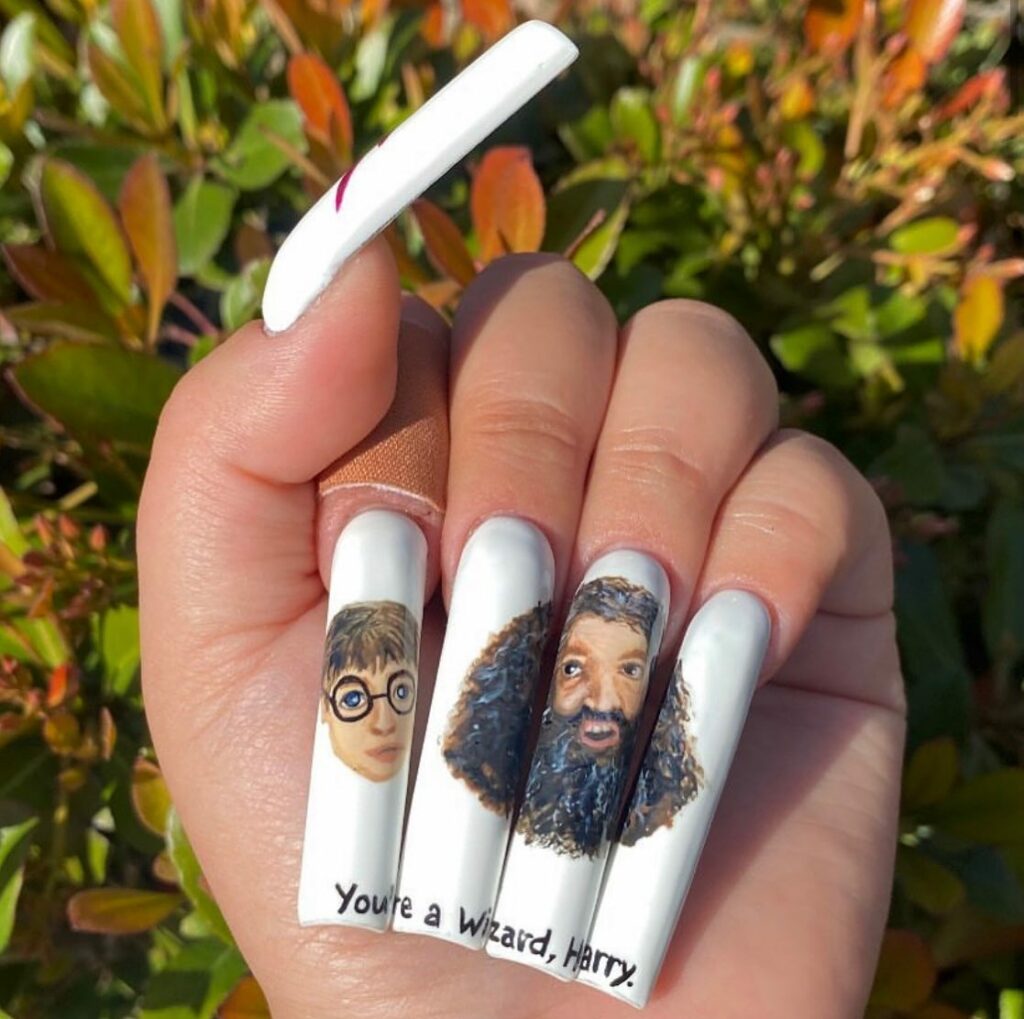 Harry And Hagrid Long Nails