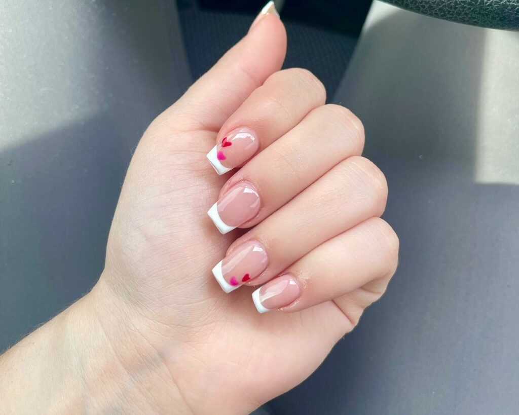 Minimalist February French Nails