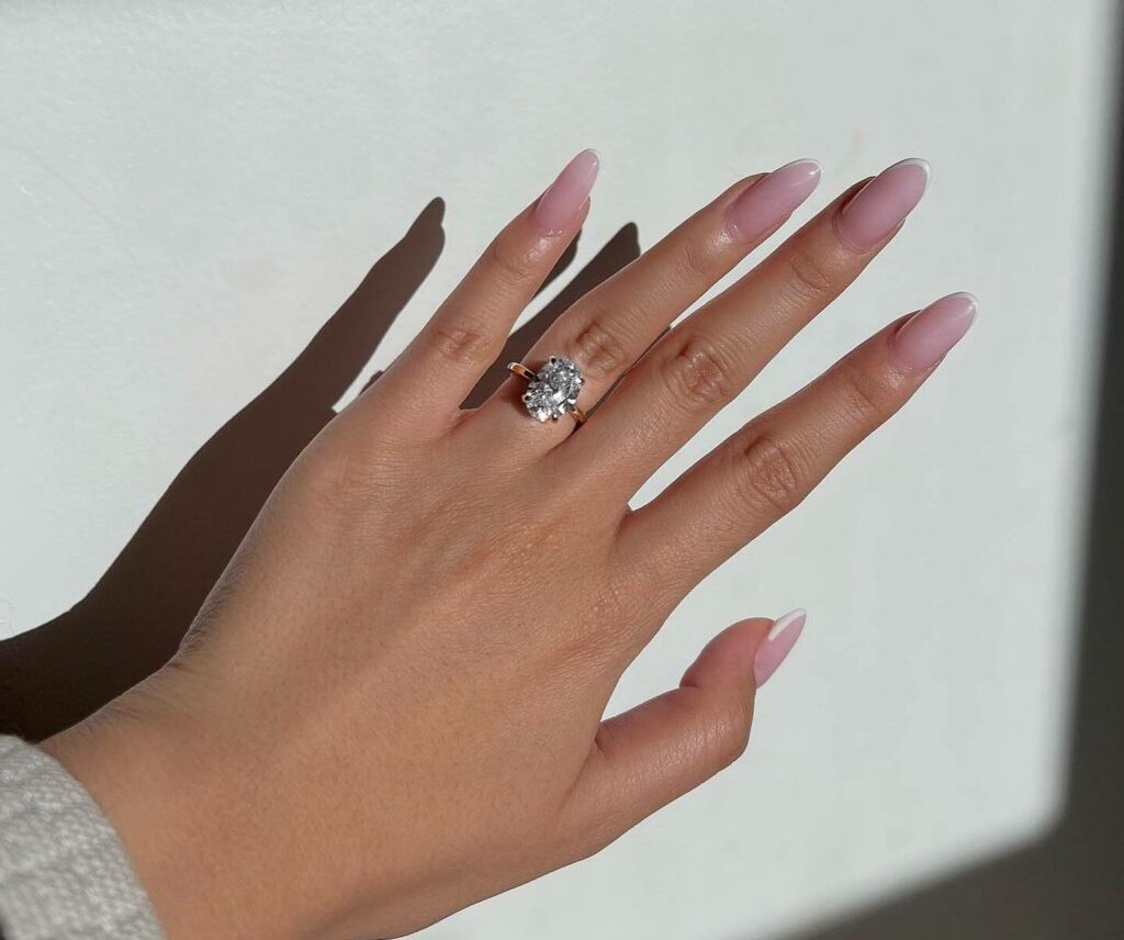 Matte Pink Engagement Nail