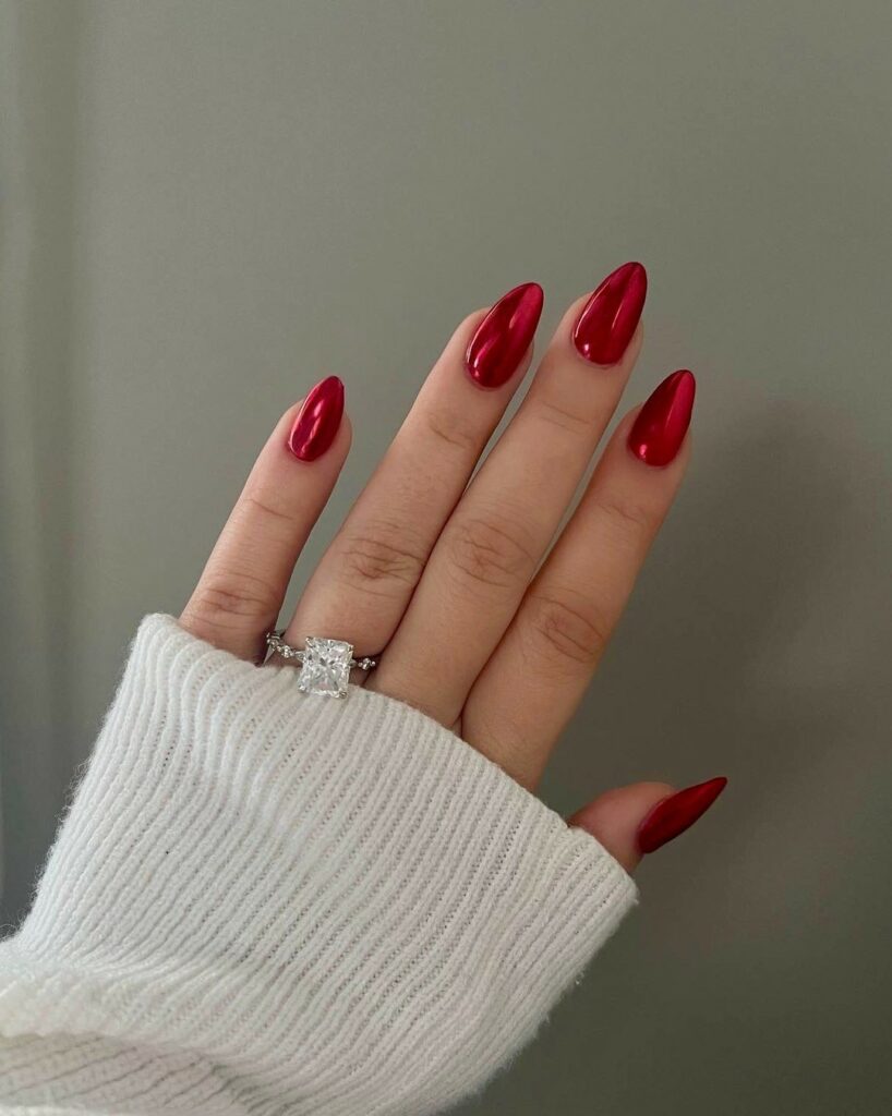 Red Metallic Nail