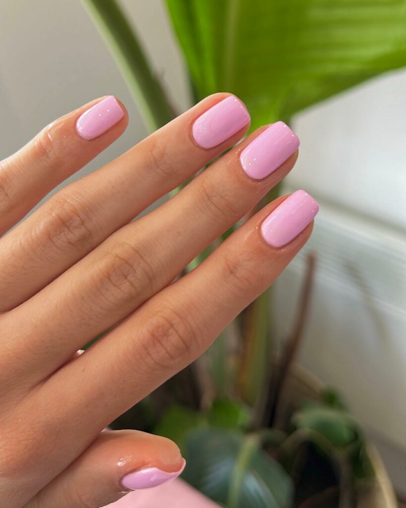 Delicate Pastel Short Pink Nails