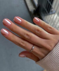 33 Latest Nude Chrome Nail Ideas To Try In 2024!