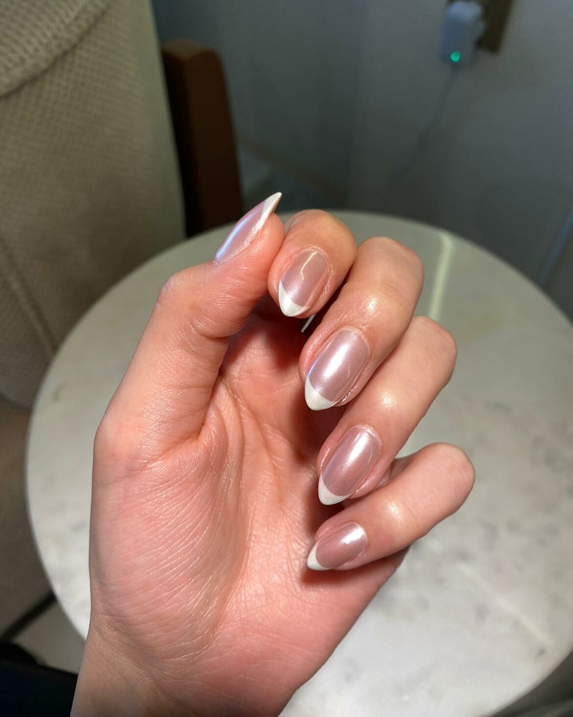 33 Latest Nude Chrome Nail Ideas To Try In 2024!