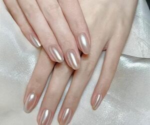 33 Latest Nude Chrome Nail Ideas To Try In 2024!