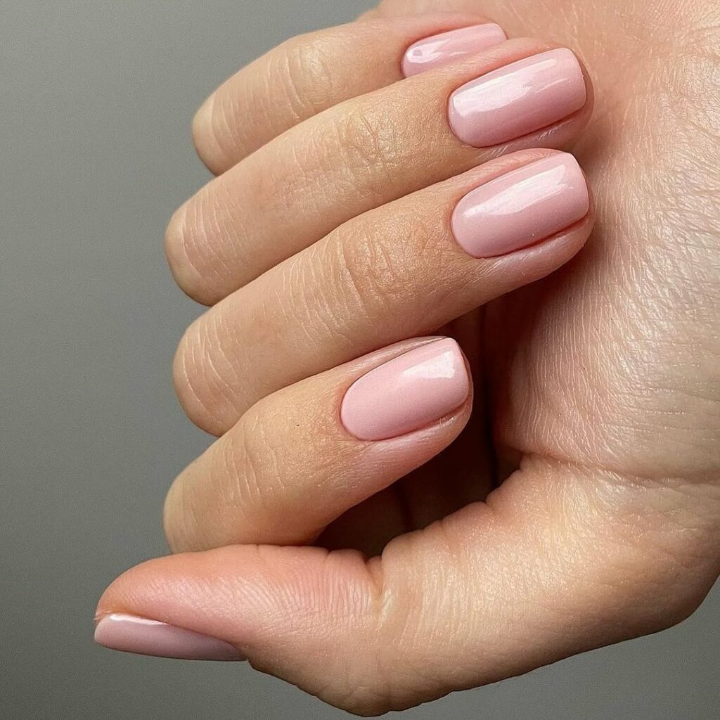 Square Short Pink Nails