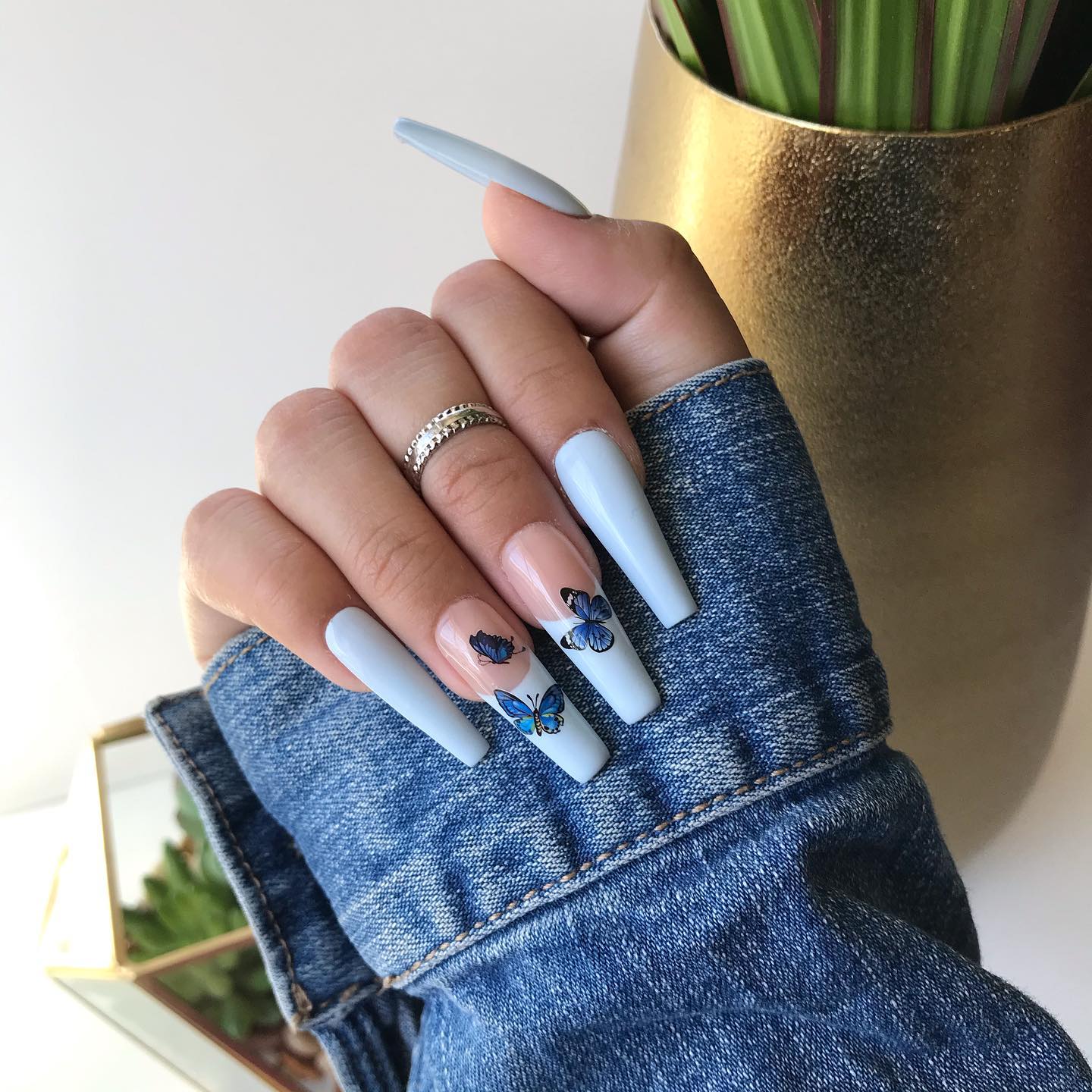 50 Latest White Coffin Nail Designs To Try In 2024!