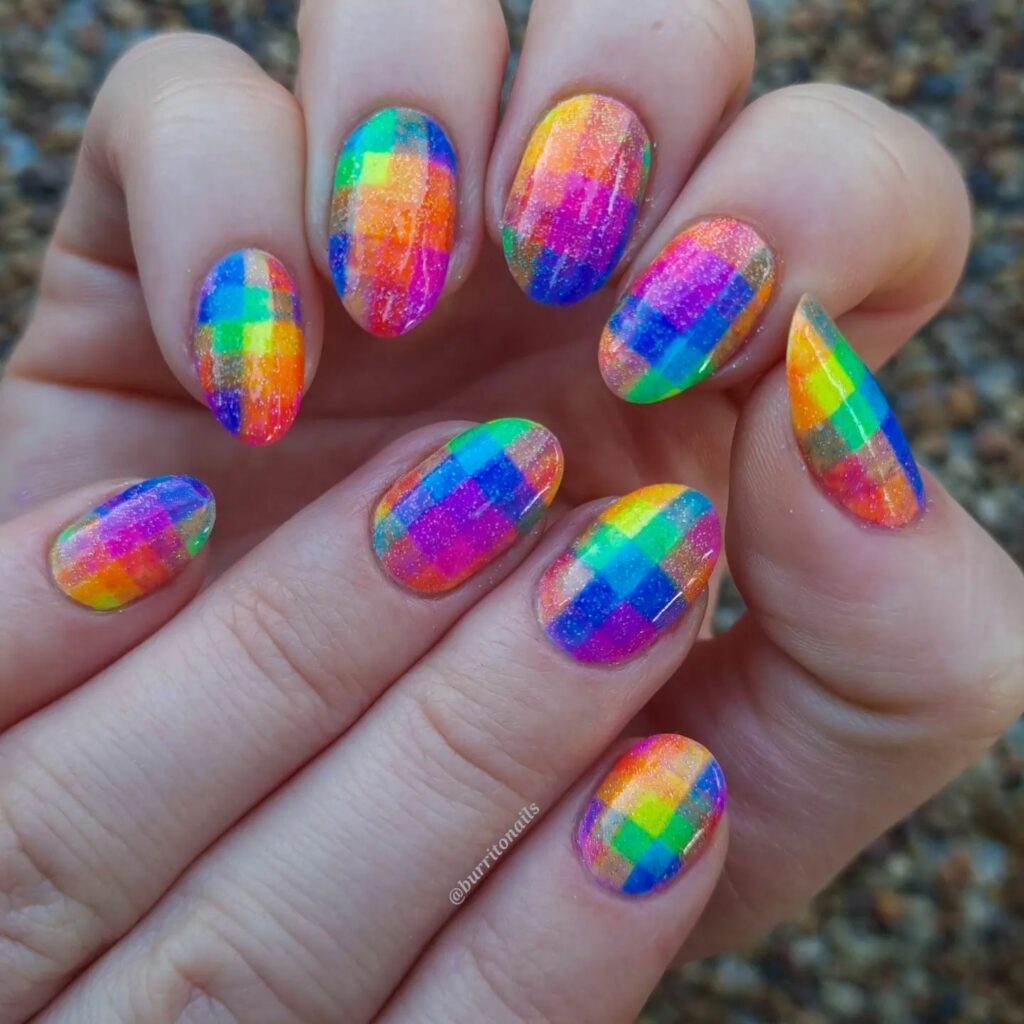 Abstract Tie-Dye Nail Artistry