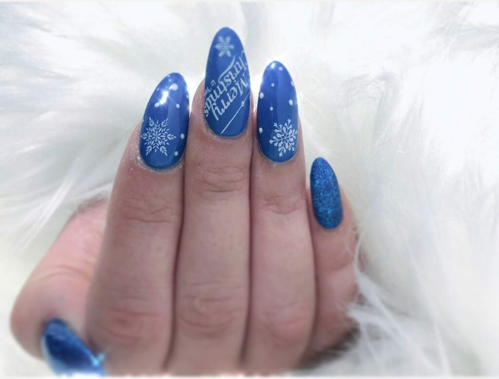 Almond Frozen Inspired Nails
