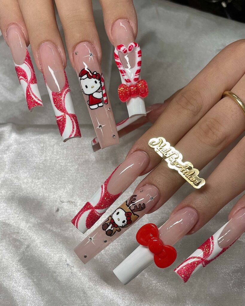 Iconic Imagery Meets Candy Cane Patterns
