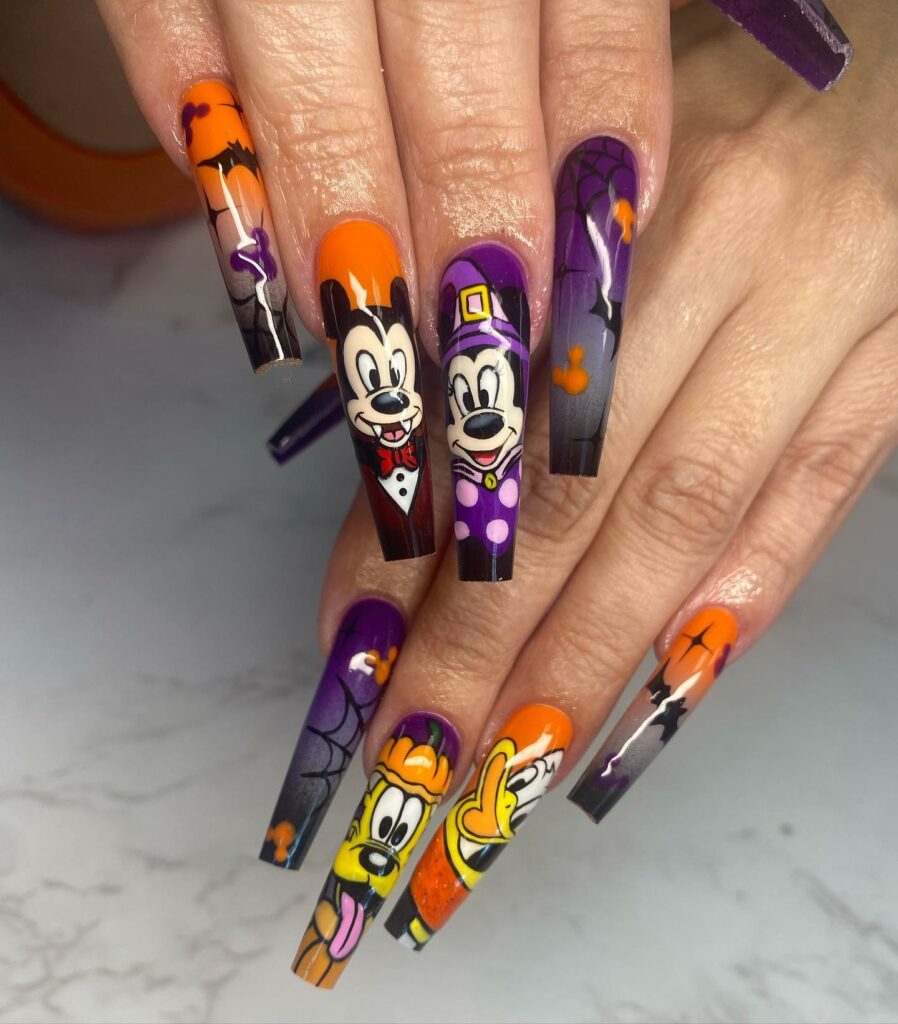 Classic Mickey Mouse Nails for a Touch of Nostalgia
