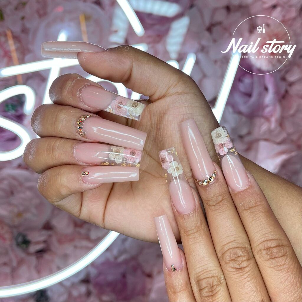 Light Pink Coffin Nails