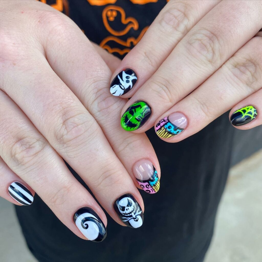 Cute Nightmare Before Christmas Nails
