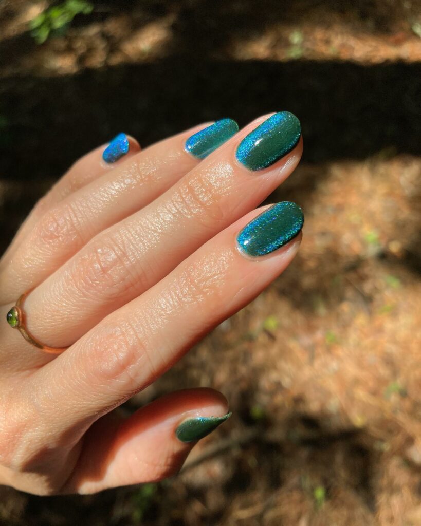 Dark Green Velvet Nail Allure