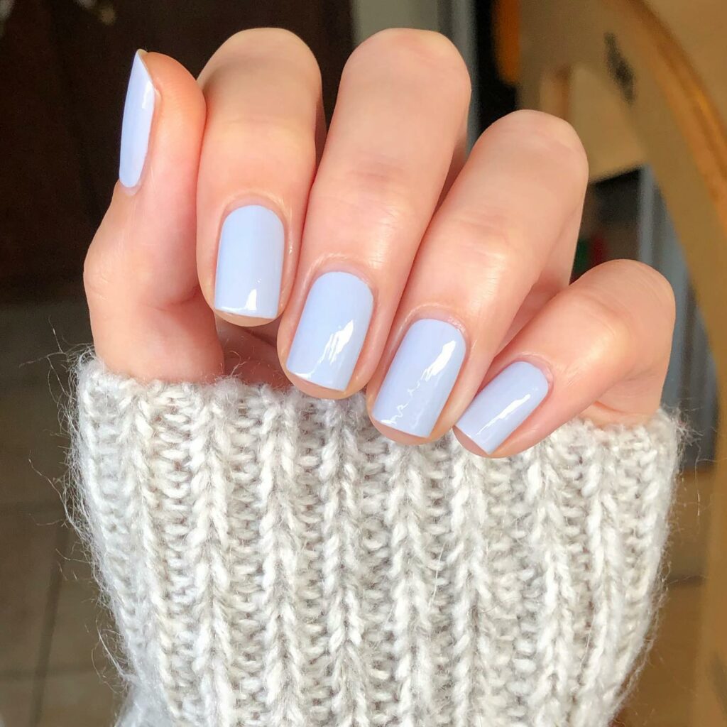 Icy Blue Frozen Inspired Nails